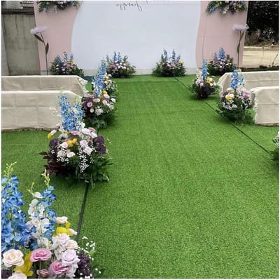 Kunstgras Gazon - Kunstgras Mat - Tuin Aankleden - Onderhoudsvrij Drainage - 150 x 400 cm - Groen