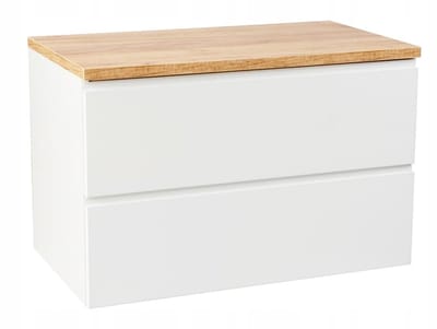 Deftrans Modus - Badkamerkast - Wit Hoogglans - Ophangbaar - 80x50 cm