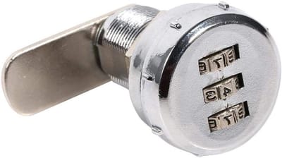 Veiligheidscombinatieslot met 3-cijferige code van zilverkleurig zinklegering voor kastbeveiliging en diefstalpreventie