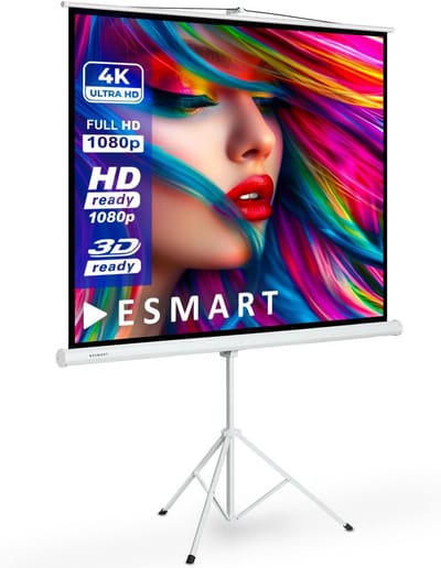 Projectiescherm 120x120 cm Statief voor Thuisbioscoop en Presentaties