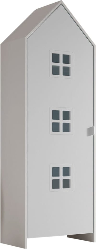 Kledingkast Juul Wit - MDF - Breedte 62,8 cm - Hoogte 9 cm - Diepte 171,7 cm - Met planken - Met openslaande deuren