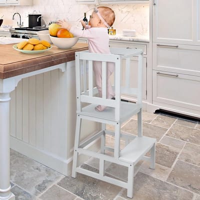 Houten Leer- en Speeltoren voor Kinderen Montessori Stijl