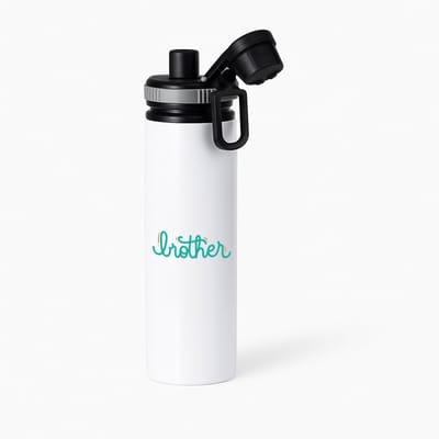 Hacebo® - Brother waterfles met draaidop grijs - Broer - broertje of broer - cadeau - verjaardag - broers - familie - water fles - 850ML
