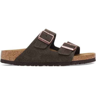 Birkenstock - Arizona Suède Mocha Bruin Smal Voetbed - Maat 46