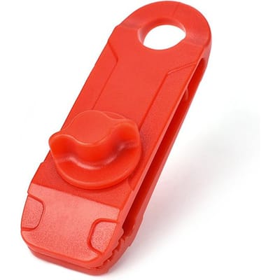 Dekzeilclip Tentluifel Clipgesp Outdoor Windkabelklemmen Herbruikbare luifelklem Camping rood