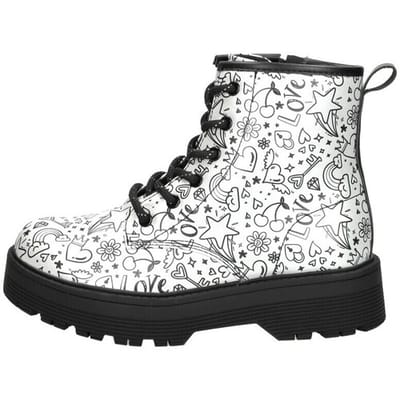 Skechers Gravlen Hi - Doodle Down Meisjes Laarzen - Zilver