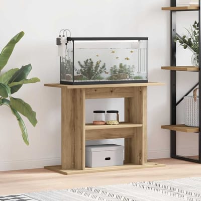 vidaXL - Aquariumstandaard - Artisan - Eikenhout - 80x35x60 - cm