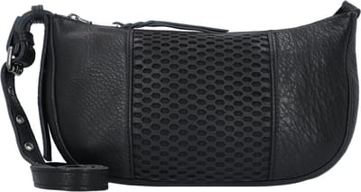 FREDsBRUDER Leren Schoudertas MY Crossbag Black Zwart