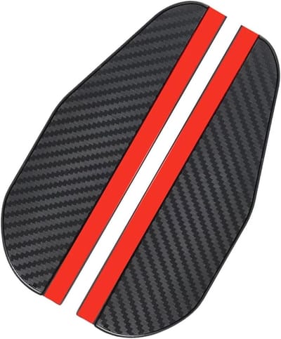 SnelShoppen - Universele Side Rain Mirror Cover - Bescherming tegen Regen voor Auto Achteruitkijkspiegels en Zijspiegels - Carbon Fiber Effect - Duurz
