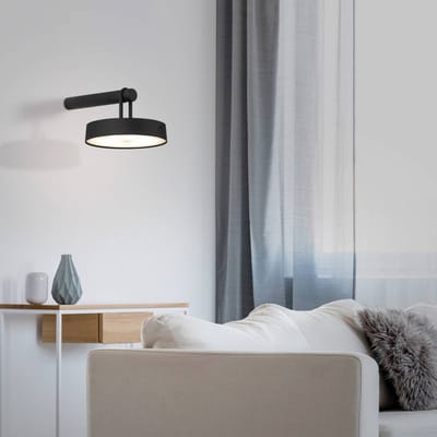 JUST LIGHT. GmbH JUST LIGHT. LED wandlamp Arma, zwart kunststof IP44