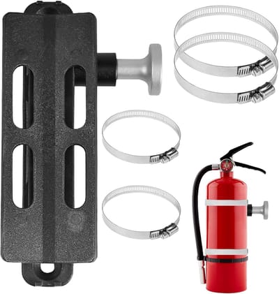 Brandblusser Beugel - Auto Houder - Veiligheid Onderweg - Snel Ontgrendelingsknop - 17.5 cm - Zilver