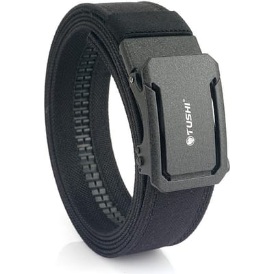 Hssee Nouvelle Ceinture Militaire Rigide Pour Hommes Plus Femmes Serrée Tactique en Nylon Ceinture Extérieure Boucle Automatique Métallique Ceinture Ipsc Ceinture Décontractée 120cm noir