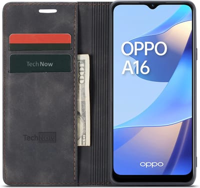 Oppo A16 / A16s / A54s Hoesje - Book Case Slimline Zwart