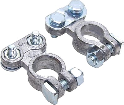 Benson Accuklemmen set - min en plus pool - 2 stuks - 15-20 mm - eenvoudig te installeren
