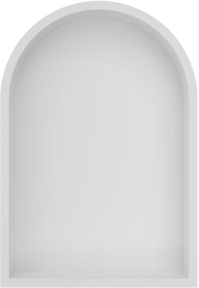 Wiesbaden Demis Inbouwnis Ovaal 30 x 45 x 10 cm - Mat Wit