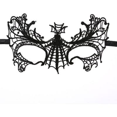 Lady Black Lace Floral Eye Mask Venetiaanse Maskerade Fancy Partyjurk