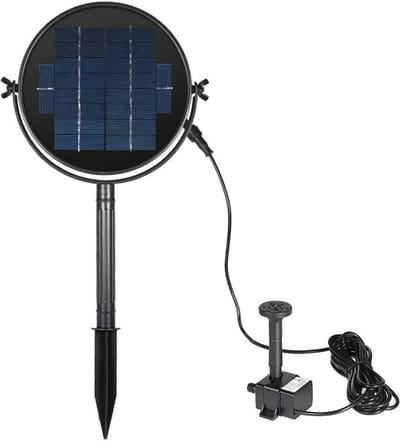 Dailygoods- Zonnepomp - Borstelloze Waterpomp - 4 Fonteinsproeiers - Energiebesparend - Duurzaam - Max. Waterhoogte 80 cm