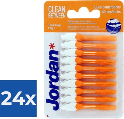 Jordan Tandenstokers - Clean Between Sticks Large - Voordeelverpakking 24 stuks