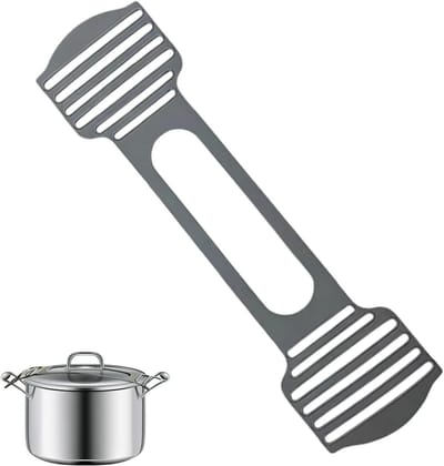 Sluitband voor pot - Bevestigingsriem siliconen - Keukengerei vastzetten - Hittebestendig en elastisch - 31 x 8 cm - Grijs