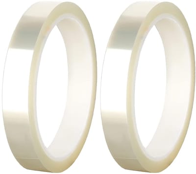 2 Rollen Hittebestendige Tape, Transparante Plakband voor Sublimatie, Ideaal voor DIY Projecten en Hitteoverdracht - 20mm