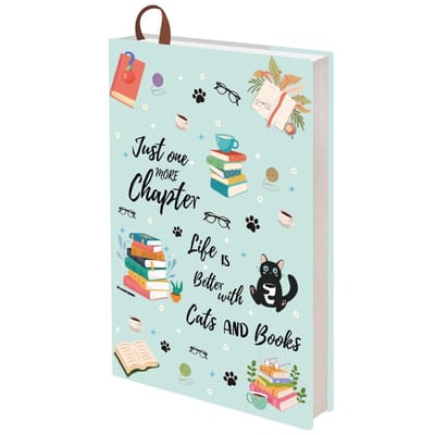 Dailygoody A5 Kat - Boekmantelhoes - Wasbaar en Herbruikbaar - 31.5x22.3 cm - Voor Hardcover Softcover Boeken - Creatief Patroon