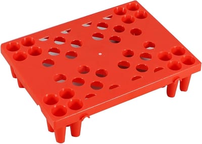 Plastic Pallet - Vloer Tray - Goederen Opslag - Geventileerd Ontwerp - 40 x 40 cm - Rood