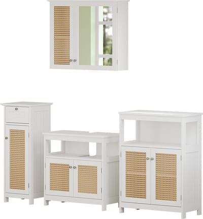 Vicco Rosario Badkamermeubelset – 4 delen, met midikast Wit
