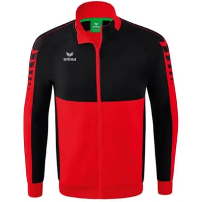 Erima Six Wings Worker Jack Kinderen - Zwart / Rood | Maat: 116