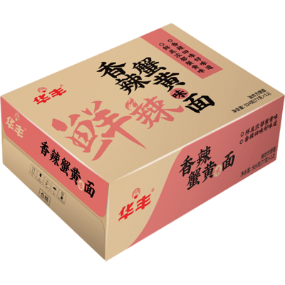Huafeng Instant Cup Noodles met pittige smaak van krabkuit 77 g x 12 (Volledige doos)