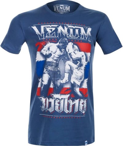 Venum Thai Chok T-Shirt Blauw Kickboksen Venum Fightshop Nederland - M