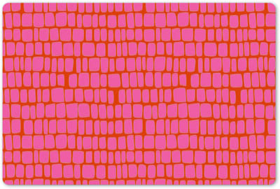Placemats 45x30 cm - Placemat kunststof - 1 stuk - Organisch - Raster - Roze - Borden onderleggers - Decoratie voor op tafel - Keuken tafeldecoratie accessoires - Vinyl onderlegger - Tafelversiering