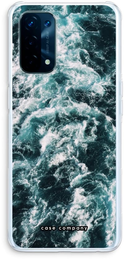 Case Company® - Hoesje geschikt voor Oppo A74 5G hoesje - Zee golf - Soft Cover Telefoonhoesje - Bescherming aan alle Kanten en Schermrand