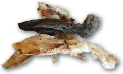 Konijnenoren met haar – 1kg - natuurlijk