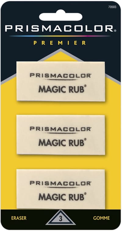 Prismacolor Magic Rub Gum – Latexvrije Vinyl Gum – Tekengum voor Potlood & Kleurpotlood – 3 stuks