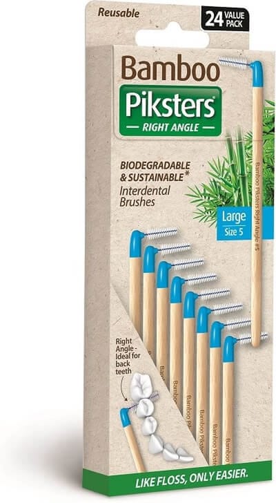 Piksters Bamboe Ragers Hoek - Maat 5 - Blauw - 24 stuks