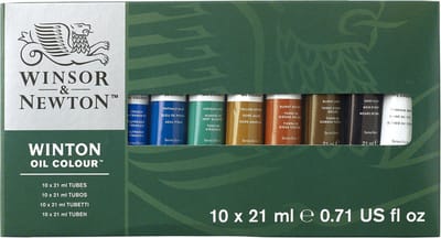 Winsor & Newton 1490697 Winton Olieverf Starter Set – 10 × 21 ml – Olieverf voor Kunstenaars en Beginners