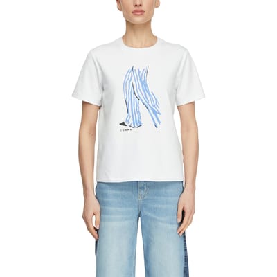 Comma T-shirts White Maat: 34 | Tops Outlet | Dames | Wit