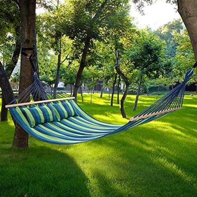 Hangmat voor 2 personen - Tuinbed Relaxbed - Buiten Ontspannen - Inclusief 2 kussens - 232 x 148 cm