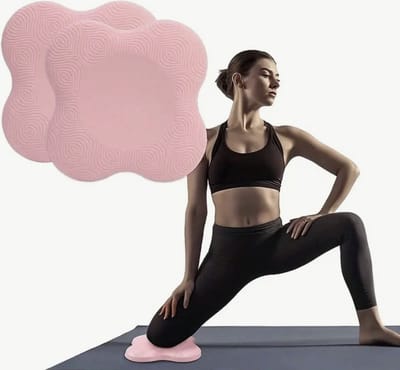 Set van 2 Comfortabele Yoga Kniebeschermers - Yoga Pads - Fitness Accessoire - Antislip - Pilates Yoga Sportaccessoires - Kniebescherming voor Pilates en Yoga - Multifunctionele Kniebeschermers - Kniekussens voor Sportsessies - Roze