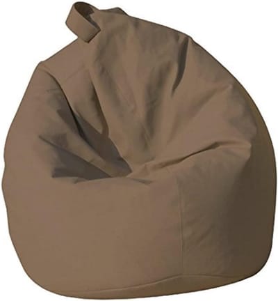 Ergonomische zitzak met leren look voor woonkamer en kinderkamer