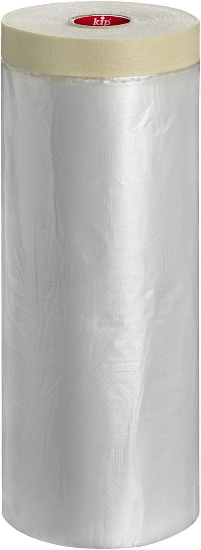 Kip 3832 - Fijncrêpe Masker - Beige - 1400mmx33m - MASKING-TEC PE-afdekfolie met statische lading voor het snel afplakken en afdekken van randen en grote oppervlakken - Voor bijna alle ondergronden binnen - Temperatuurbestendig tot 60°C
