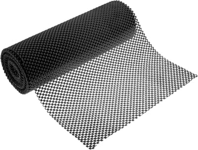 Antislipmat voor Kasten en Lades - 30 x 150 cm - Ladebekleding - Keukenlade Beschermer - Multifunctionele Ladematten Gaas - Hittebestendige mat - Voor Dienblad, Vloer, keukenkastjes, opbergruimte, bureaus - Voor Keukenlade en onder Tapijt - Zwart