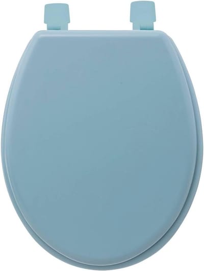 Standaard WC-bril Hout Artic Blauw - Universele Pasvorm
