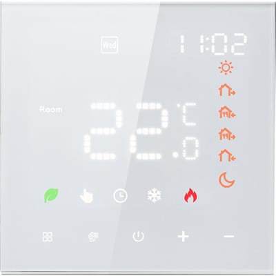Slimme thermostaat 16A Digitaal programmeerbaar LCD-scherm Touchscreen Vloerverwarmingstemperatuur Normal 16A Electric Heating Dot Type