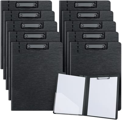 OmGoods - Dailygoody - A4 Klembordmap - Opvouwbare Klemborden - Lichtgewicht en duurzaam - Zwart - Memo Form Document - Geschikt voor school en kantoor