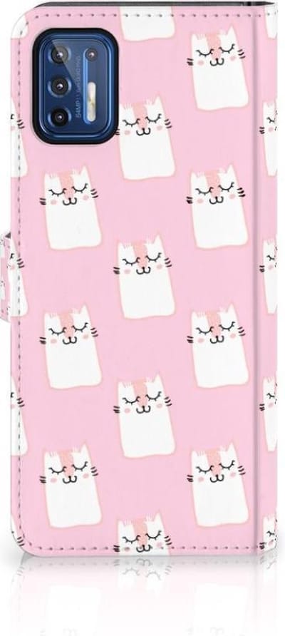 Motorola Moto G9 Plus Telefoonhoesje met Pasjes Sleeping Cats