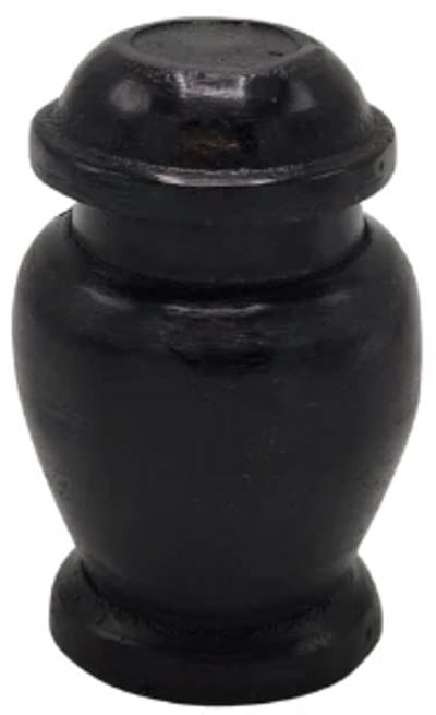 Urnenspecialist® - Urn - Pot - Asbuis - Mini Urn - 25ML - Zwart - Black - Standaard Urn - As - Asverwerking
