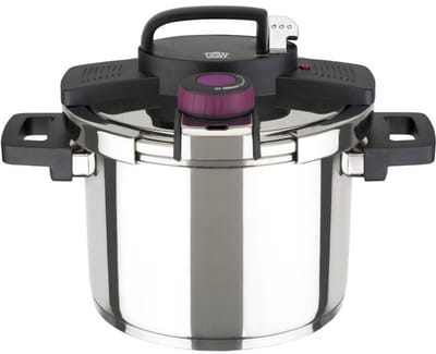Snelkookpan - Inductie - GSW - Easy Click - 6 liter - Ø 22 cm - Massief 18/10 staal