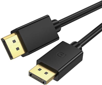 DisplayPort 1.4 Kabel - 8K/60Hz - 4K/165Hz - 2K/240Hz - Verguld - 1 meter - adapter - voor PC, Laptop en Monitor - zwart