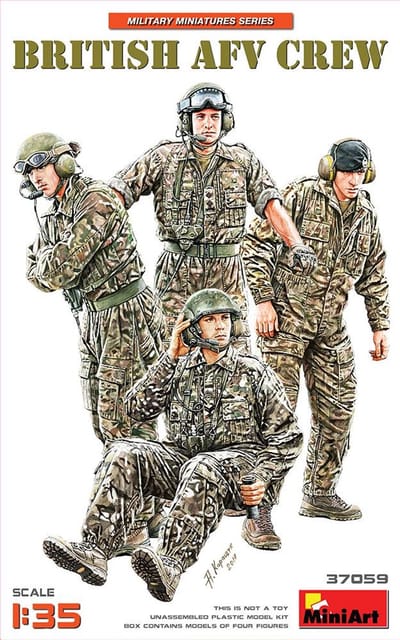 MiniArt Modelbouwpakket Militaire voertuigen - 37059 British AFV Crew Plastic - 1:35 - Modelbouw